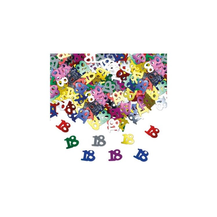 Confetti da Tavolo Compleanno 18 anni tutti colorati- 1 cm - ( 500 pz circa )