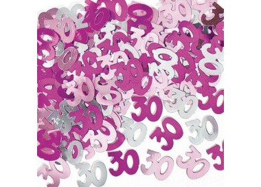 Confetti da Tavolo Compleanno 30 anni Fuxia Viola e Argento - 1 cm - ( 500 pz circa )Unique