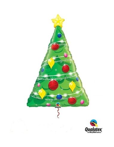 Palloncino Albero di  Natale- Supershape -Qualatex -93 cm  1 pz