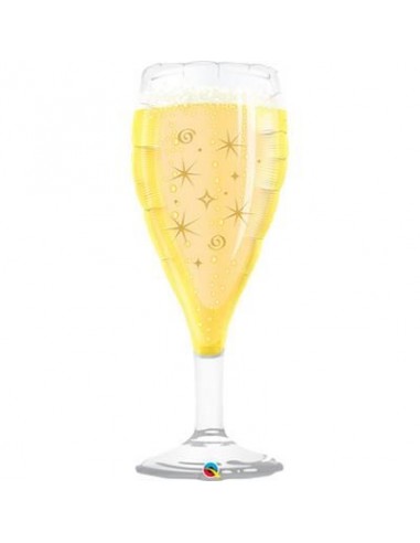 Palloncino Calice Champagne - Supershape - Qualatex - 39 / 99 cm - 1 pz