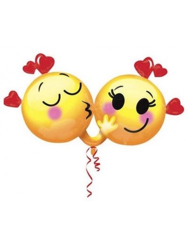 Palloncino coppia di  Smile con  cuoricini tridimensionale Love marca -Anagram -91 x53 cm 1 pz