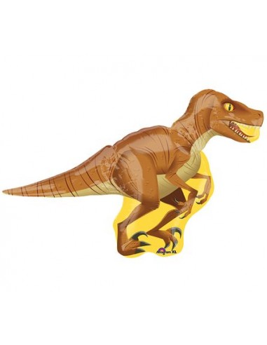 Palloncino Dinosauro T-rex Marrone (Nuovo) - SuperShape - Anagram - 101 cm x 71 cm - 1 pezzo