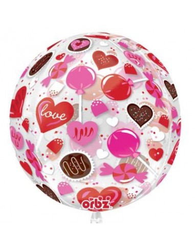 Palloncino Love a sfera Orbz XL - Anagram - 38 cm x 40 cm - 1 pz