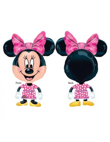 Palloncino Minnie Disney con cordina - AirWalkers - Anagram - 55 cm x 78 cm H - 1 pz