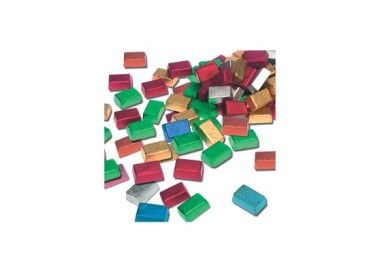 CONFEZIONE 150 FOGLI IN ALLUMINIO COLOR ROSA 50 GR 10 X 10 CM DECORA