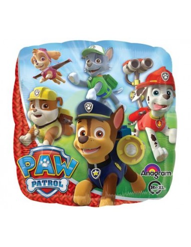 Palloncino Paw Patrol quadrato (Nuovo) - Anagram - 43 cm - 1 pezzo