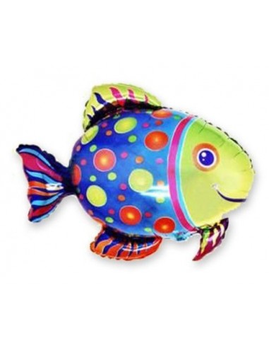 Palloncino Pesce colorato tridimensionale Supershape - - 84 cm x 59 cm - 1 pz