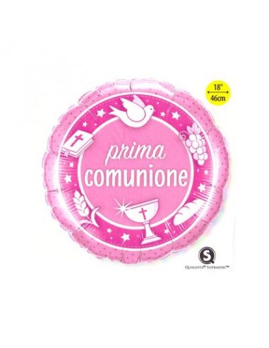 Palloncino Prima Comunione Bimba - Qualatex  - 18 / 45 cm - 1 pz