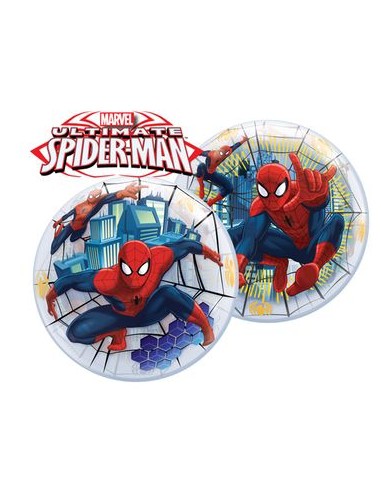 Palloncino Spiderman Bubbles Qualatex - 22/ 56 cm - 1 pz