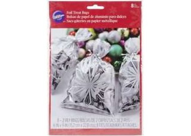 Confezione da 8  sacchetti argentati stella di ghiaccio (Frozen - Natale) - 15 cm x 23 cm WILTON