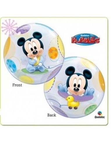 Palloncino Topolino  Baby  Disney (generico) Bubbles Qualatex - 22/ 56 cm - 1 pz