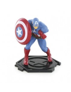 Personaggi per Torte : Avengers Marvel / Cake Topper / Statuina CAPITAN AMERICA di AVENGERS Marvel - L 8 cm x H 10 cm - 1 pezzo