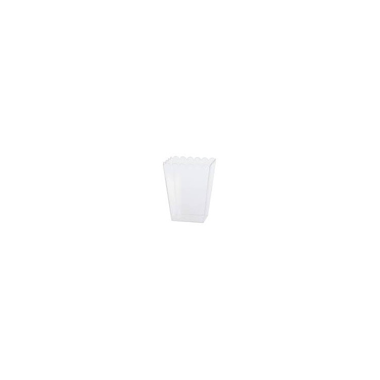 contenitore  in plastica (porta dolci o salati) Trasparente 11 cm  x 9 cm x 21  cm H  Pz 1