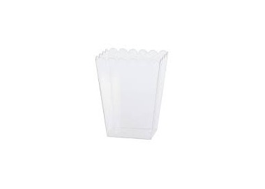 contenitore  in plastica (porta dolci o salati) Trasparente 11 cm  x 9 cm x 21  cm H  Pz 1