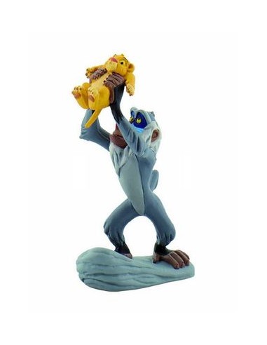 Personaggi per Torte : RAFIKI CON SIMBA PICCOLO New / Cake Topper / Statuina RAFIKI con Simba piccolo di IL RE LEONE Disney New 