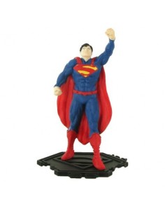 Personaggi per Torte : SUPERMAN New / Cake Topper / Statuina di SUPERMAN Flying in piedi con pugno alto (Supereroe) New - L 6,5 
