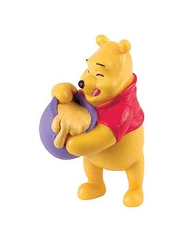 Personaggi per Torte : Winnie The Pooh / Cake Topper / Statuina WINNIE con miele di WINNIE THE POOH - L 5 cm x H 7,5 cm - 1 pezz