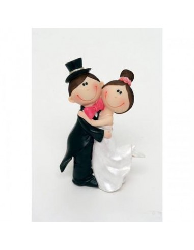 Personaggi per Torte: Sposini Buffi / Cake Topper / STATUINA SPOSI BUFFI per Matrimonio - L 8 cm x H 12 cm - 1 pezzo