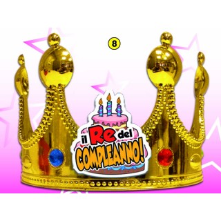 Corona Reale Compleanno (Il Re del Compleanno  ) plastica - color oro  1 pz