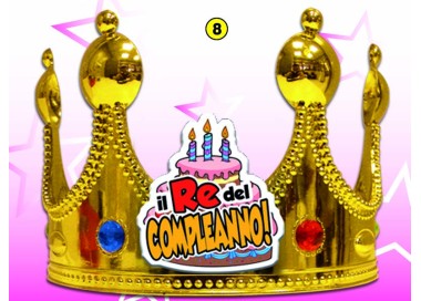 Corona Reale Compleanno (Il Re del Compleanno  ) plastica - color oro  1 pz