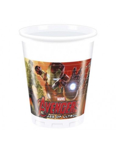 Bicchieri Avengers (Marvel) - 8 pezzi - da 200 ml - Decorata Party
