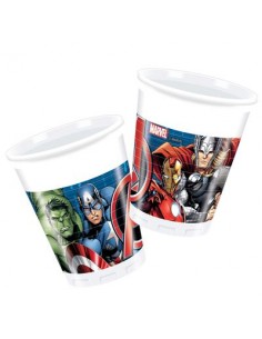 Bicchieri AVENGERS Mighty (Marvel) - Confezione da 8 pezzi - da 200 ml - Nuovo