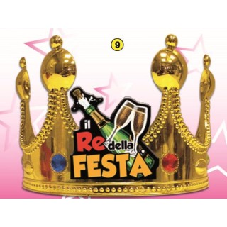 Corona Reale Compleanno (Il Re della festa  ) plastica - color oro  1 pz