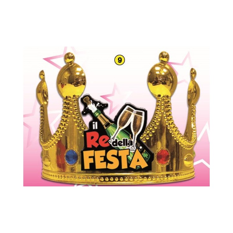 Corona Reale Compleanno (Il Re della festa  ) plastica - color oro  1 pz