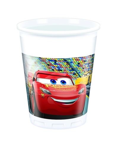 Bicchieri Cars Disney (new) - 8 pezzi - plastica - da 200 ml