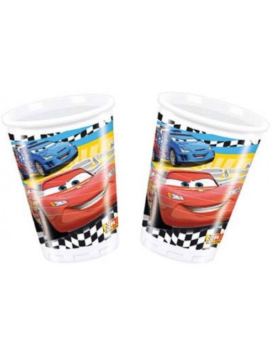 Bicchieri Cars Disney (Nuovo) - 8 pezzi - plastica - da 200 ml