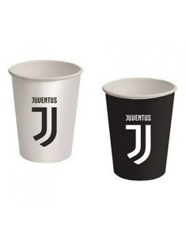 Bicchieri Juventus in cartoncino ( official product Juve )  - stampati con logo nuovo 8 pezzi - da 266 ml