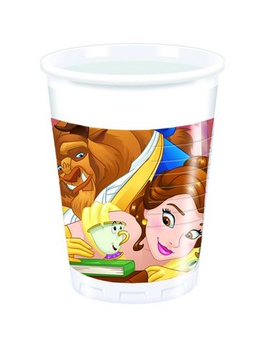 Bicchieri LA BELLA E LA BESTIA  Disney - 8 pezzi - da 200 ml