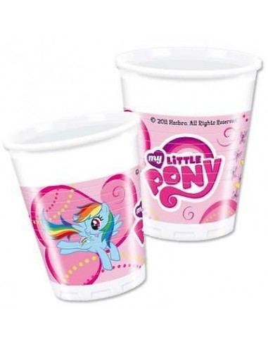 Bicchieri My little Pony - 8 pezzi - da 200 ml