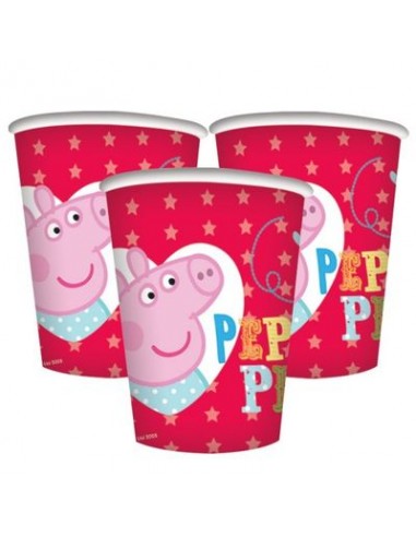 Bicchieri Peppa Pig - 8 pezzi - da 260 ml
