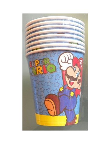Bicchieri Super Mario - 8 pezzi - da 260 ml