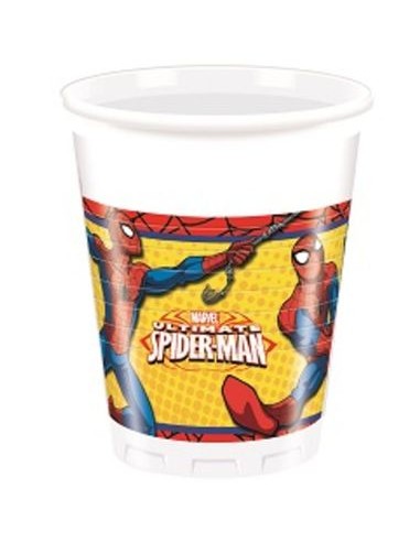 Bicchieri Ultimate SPIDERMAN Power (Marvel) - 8 pezzi - da 200 ml