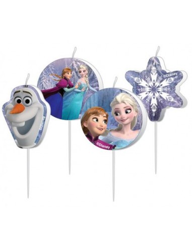 Candeline Frozen Celesti - 4 pezzi