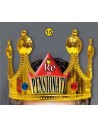 Corona Reale PENSIONE con scritta (Il Re dei Pensionati ) plastica - color oro  1 pz