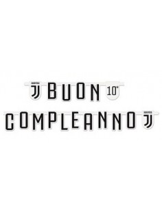 Festone  Juventus Jumbo  in cartoncino ( official product Juve )  - stampati con logo nuovo  lungo 294 Cm  1 pezzi