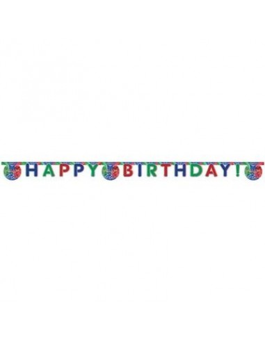 Festone Happy Birthday  2 m  Super Pigiamini PJ MASKS 1 pz