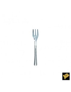 Finger Food Mini Forchetta Metal PS - Nikel Cromato  - 100mm Da 50 Pz Gold Plast