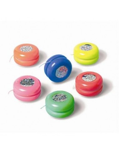 Kit 12 Mini Yo-Yo laser colorati per compleanno bambini - Amscan