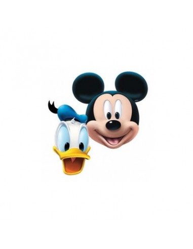 Kit 4 Maschere Topolino e Paperino Disney per Compleanno - 4 pz - cartoncino - Amscan
