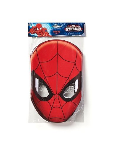 Kit 8 Maschere Spiderman Bambini per Compleanno - 8 pezzi - cartoncino -  Amscan