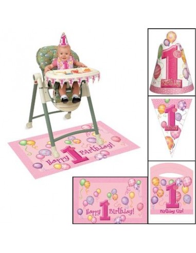 Kit Completo 1° Compleanno Bambina - Amscan -  1 pz