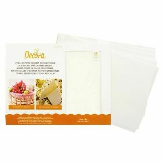 Decora -  10 fogli ostia sottili  formato A4 21 x 29,7  decora adatti per ricciarelli ,  torrone , pan forte e decorazioni flor