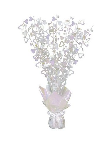 Pesino / Centrotavola per Palloncini Bianco cangiante  per matrimonio o anniversari - misura H 43 cm - 1 pezzo - Unique