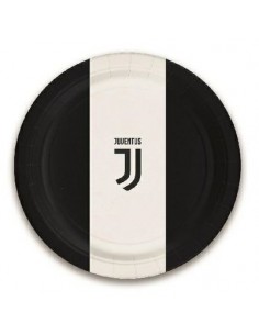 Piatti Juventus CALCIO logo nuono (OFFICIAL PRODUCT )- grandi  diametro 23 Cm - 8 pezzi