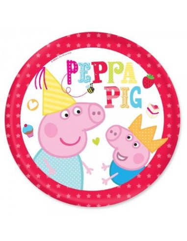 Piatti Peppa Pig grandi diam. 23 cm 8 pezzi