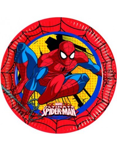 Piatti Ultimate SPIDERMAN Power (Marvel) Grandi - diam. 23 cm - 8 pezzi